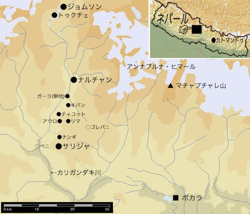 ネパール事業地の地図